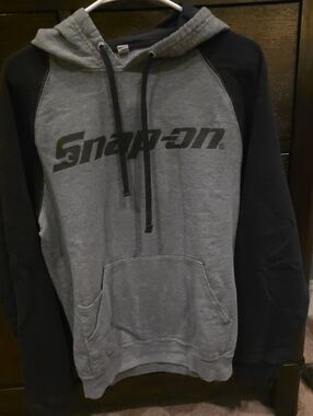 Snap Two-Tone Gray and Black Pullover Hoodie